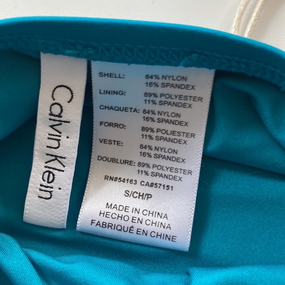 Calvin Klein Bandeau Tankini Swim Top - Picture 6 of 8